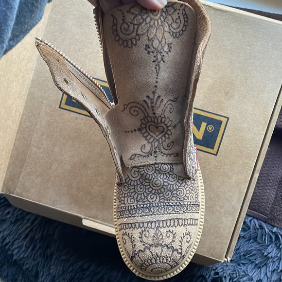 Burgan custom henna one-of-a-kind suede leather Desert Work Boots size 39/8.5 - Picture 5 of 13